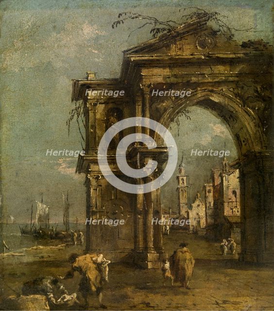 Triumphal Arch in Venice, c1740-1790. Creator: Francesco Guardi.