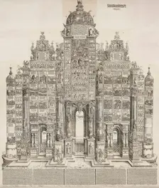 Triumphal Arch of Emperor Maximilian I, 1515-1517, printed 1799. Creators: Albrecht Durer, Albrecht Altdorfer, Hans Springinklee, Wolf Traut