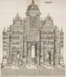 Triumphal Arch of Emperor Maximilian I, 1515-1517, printed 1799. Creators: Albrecht Durer, Albrecht Altdorfer, Hans Springinklee, Wolf Traut