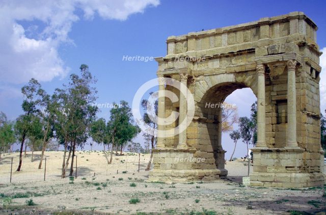 Triumphal Arch, Sbeitla, Tunisia.  Creator: Vivienne Sharp.