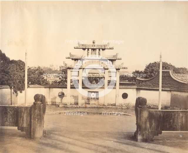 Triumphal Arche, Foochow, ca. 1869. Creator: Attributed to Tung Hing.
