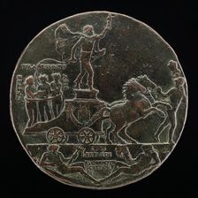 Triumphal Car with Greece, Trebizond, and Asia [reverse], c. 1480. Creator: Bertoldo di Giovanni