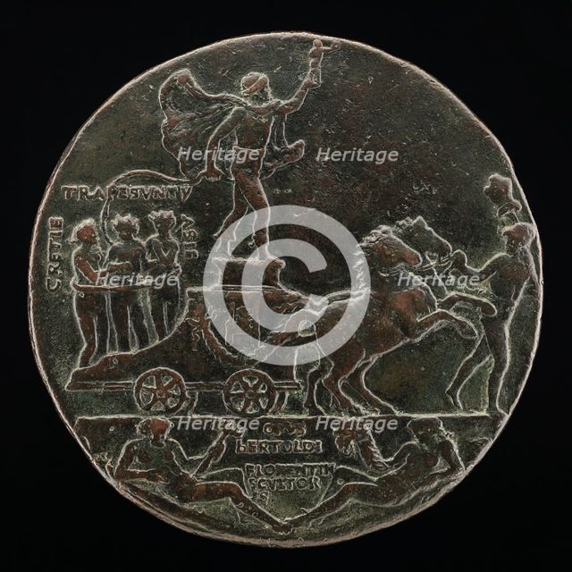 Triumphal Car with Greece, Trebizond, and Asia [reverse], c. 1480. Creator: Bertoldo di Giovanni.
