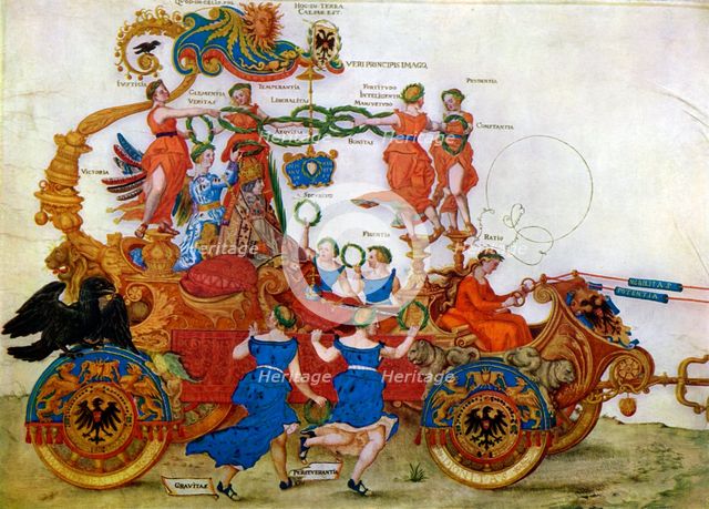 'Triumphal Car of the Emperor Maximilian I', 16th century.Artist: Albrecht Dürer