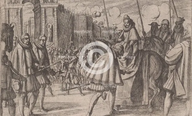 Triumphal Entry of Margaret of Austria into Milan, from The Life of Margaret of Austria, p..., 1612. Creator: Antonio Tempesta.