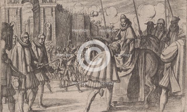Triumphal Entry of Margaret of Austria into Milan, from The Life of Margaret of Austria, p..., 1612. Creator: Antonio Tempesta.