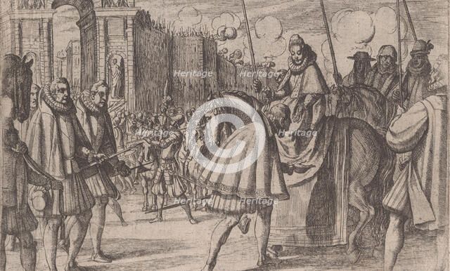 Triumphal Entry of Margaret of Austria into Milan, from The Life of Margaret of Austria, p..., 1612. Creator: Antonio Tempesta.