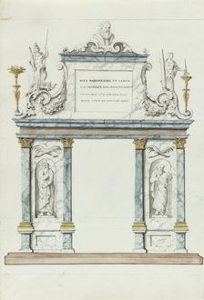 Triumphal portal: This Fatherland, Your Father ... 1710-1720. Creator: Anon