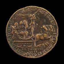 Triumphal Procession of Fame with Abundance and Victory [reverse], 1552. Creator: Etienne Delaune