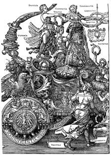 Triumphal Return of Maximilian I 1512-1522, (1936). Artist: Albrecht Dürer