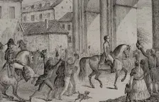 Triumphant entry of Ferdinand VII, (1784-1833) in Madrid, 1808, (1851). Creator: Unknown