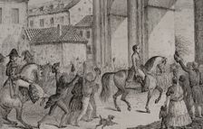 Triumphant entry of Ferdinand VII, (1784-1833) in Madrid, 1808, (1851). Creator: Unknown