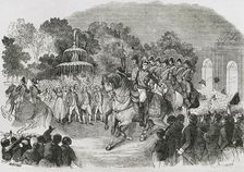 Triumphant entry of Ferdinand VII as King of Spain in Madrid, March 24, 1808, (1853). Creators: Miranda, Ildefonso Cibera