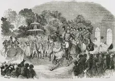 Triumphant entry of Ferdinand VII as King of Spain in Madrid, March 24, 1808, (1853). Creators: Miranda, Ildefonso Cibera