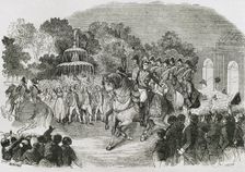 Triumphant entry of Ferdinand VII as King of Spain in Madrid, March 24, 1808, (1853). Creators: Miranda, Ildefonso Cibera