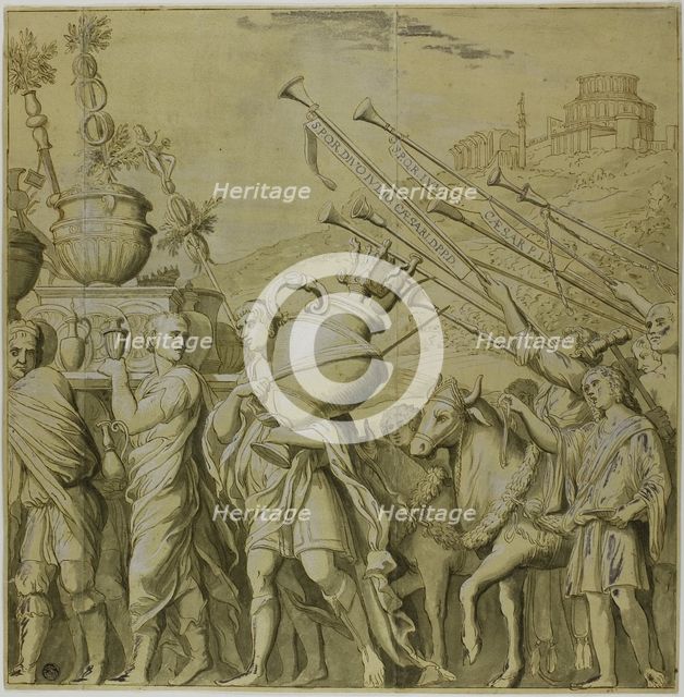 Triumphs of Julius Caesar: Canvas No. IV, 18th century. Creator: Unknown.