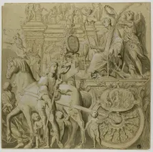 Triumphs of Julius Caesar: Canvas No. IX, 18th century. Creator: Unknown