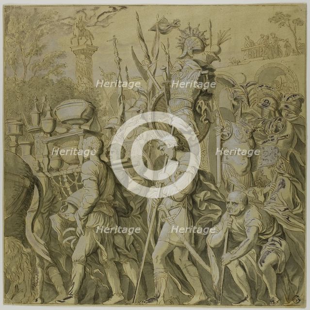 Triumphs of Julius Caesar: Canvas No. VI, 18th century. Creator: Unknown.