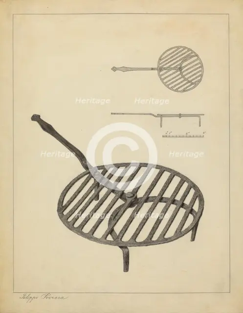 Trivet, 1935/1942. Creator: Filippo Porreca.