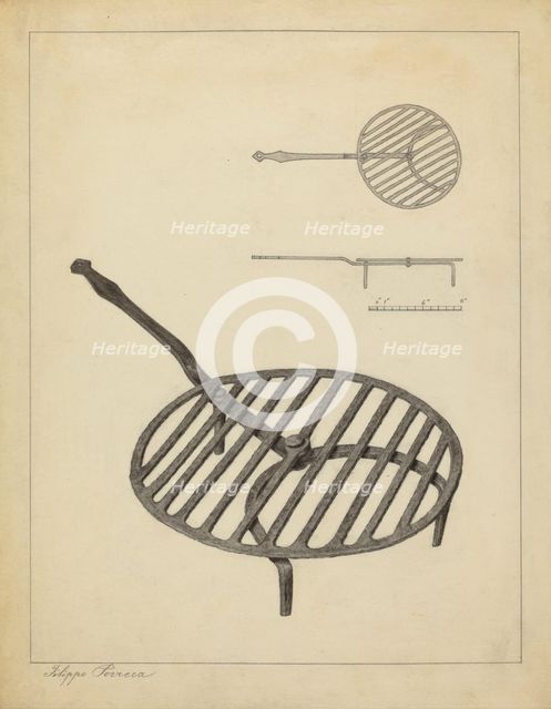 Trivet, 1935/1942. Creator: Filippo Porreca.