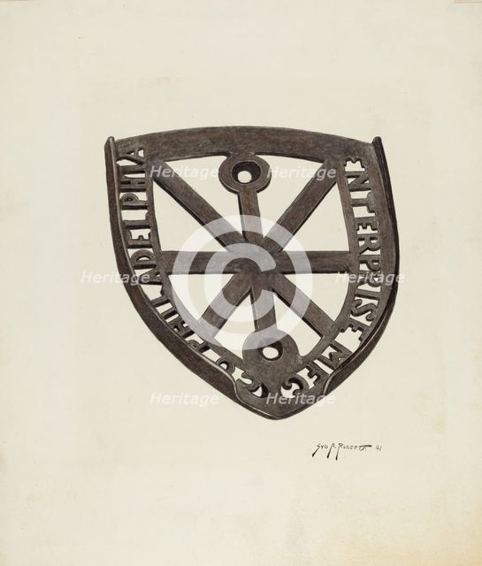 Trivet, 1941. Creator: Sydney Roberts.