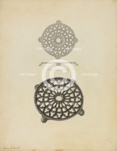 Trivet, c. 1940. Creator: Helen Hobart.