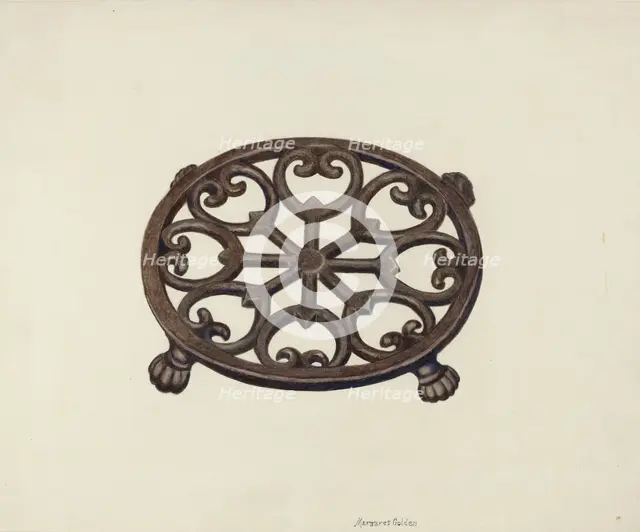 Trivet, c. 1941. Creator: Margaret Golden.