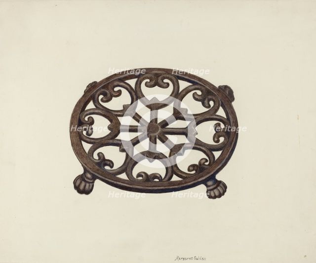 Trivet, c. 1941. Creator: Margaret Golden.