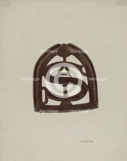 Trivet, c. 1941. Creator: Margaret Golden.