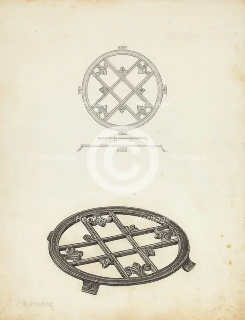 Trivet, c. 1941. Creator: Helen Hobart.