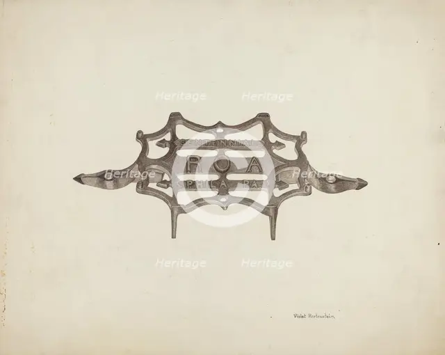 Trivet, c. 1941. Creator: Violet Hartenstein.