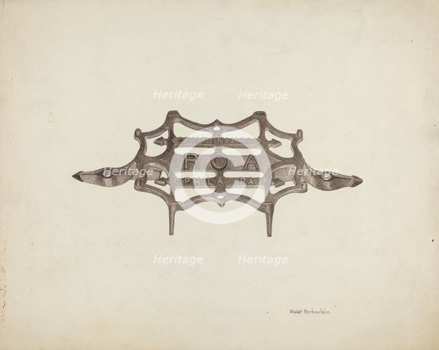 Trivet, c. 1941. Creator: Violet Hartenstein.