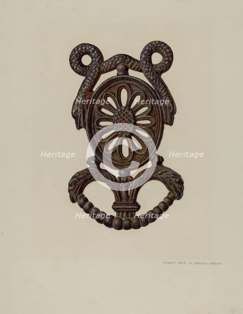 Trivet, c. 1941. Creators: Robert Clark, Stanley Mazur.