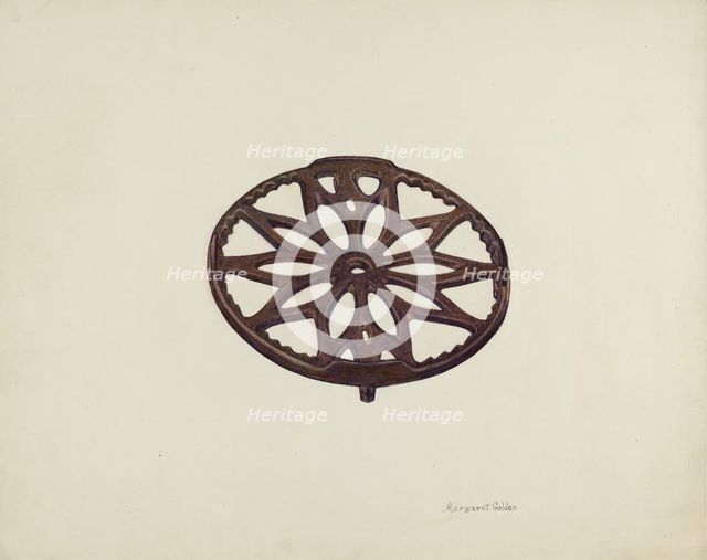 Trivet, c. 1942. Creator: Margaret Golden.