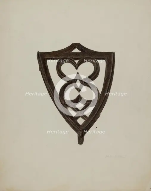 Trivet, c. 1942. Creator: Ardella Watkins.