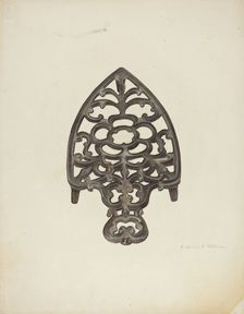 Trivet, c. 1942. Creator: Ardella Watkins