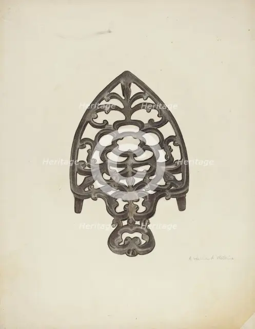 Trivet, c. 1942. Creator: Ardella Watkins.