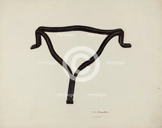 Trivet, c. 1942. Creator: Clarence W Dawson.
