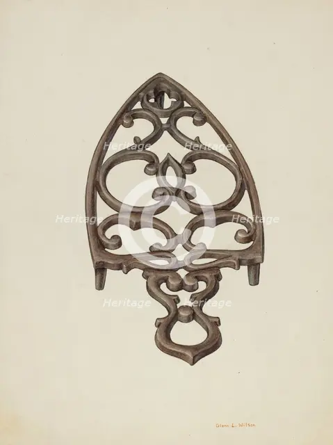 Trivet, c. 1942. Creator: Glenn Wilson.