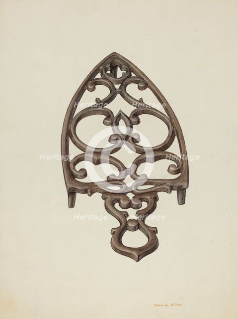 Trivet, c. 1942. Creator: Glenn Wilson.