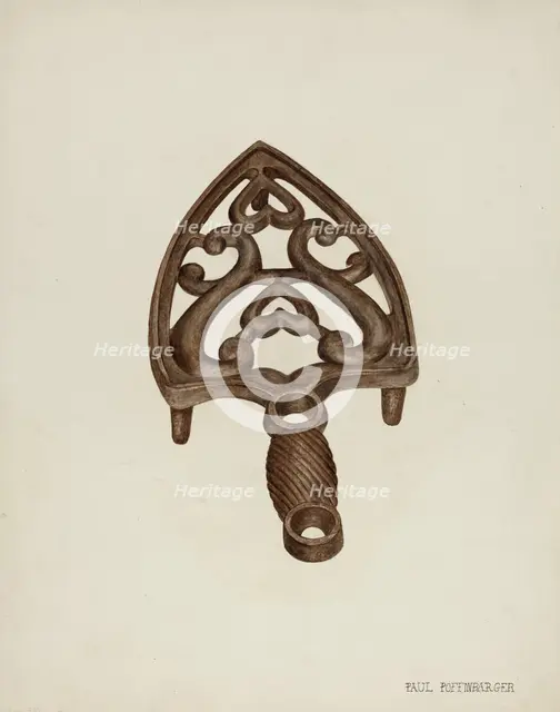 Trivet, c. 1942. Creator: Paul Poffinbarger.