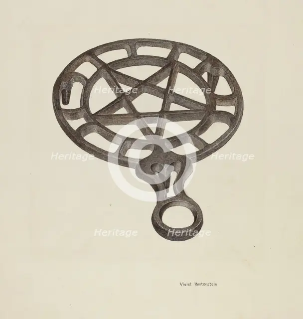 Trivet, c. 1942. Creator: Violet Hartenstein.