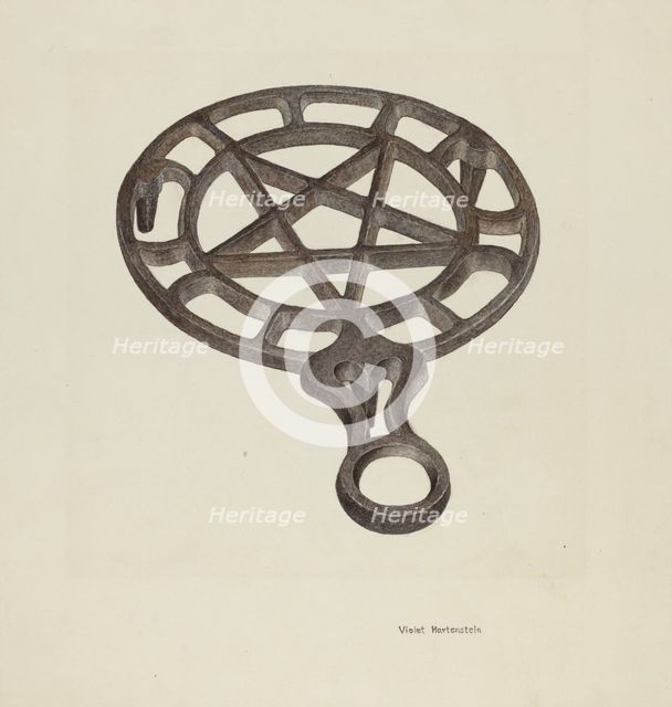 Trivet, c. 1942. Creator: Violet Hartenstein.