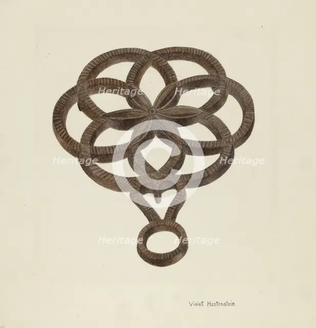 Trivet, c. 1942. Creator: Violet Hartenstein.
