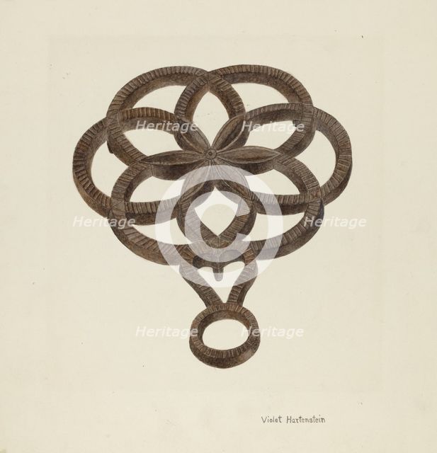 Trivet, c. 1942. Creator: Violet Hartenstein.