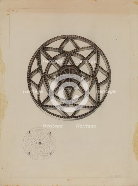 Trivet, c. 1937. Creator: Edith Miller.