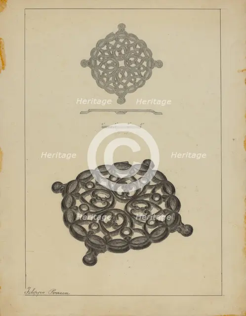 Trivet, c. 1937. Creator: Filippo Porreca.