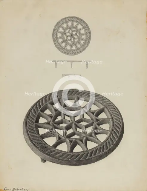 Trivet, c. 1937. Creator: Joseph Rothenberg.