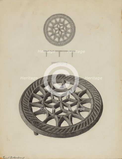 Trivet, c. 1937. Creator: Joseph Rothenberg.