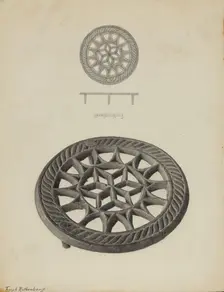 Trivet, c. 1937. Creator: Joseph Rothenberg